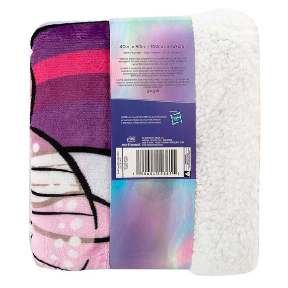 My Little Pony Floral Flight Silky Soft Throw Blanket - Picture 6 of 6